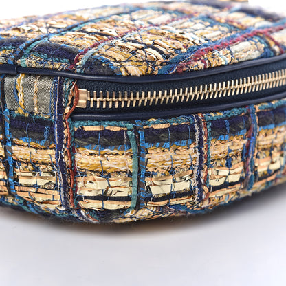 Chanel Tweed Camera Case Gold Blue Light Green Black 9 of 9