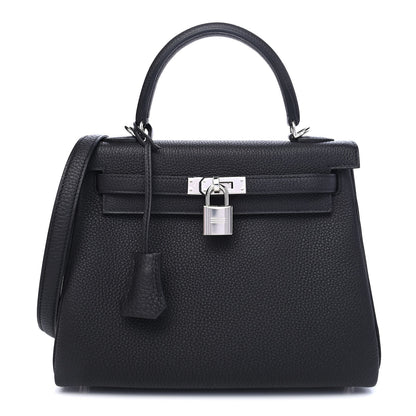 Hermes Togo Kelly Retourne 25 Black 1 of 9