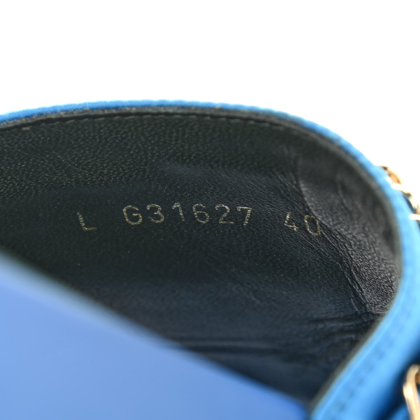 Canvas Chain Flat Sandals 40 Bright Blue