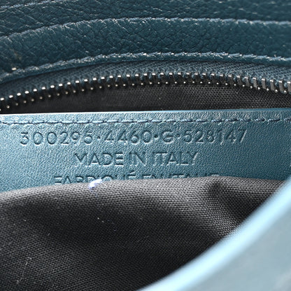 Balenciaga Chevre Silver Metallic Edge Hardware Mini City Bleu Paon 8 of 14