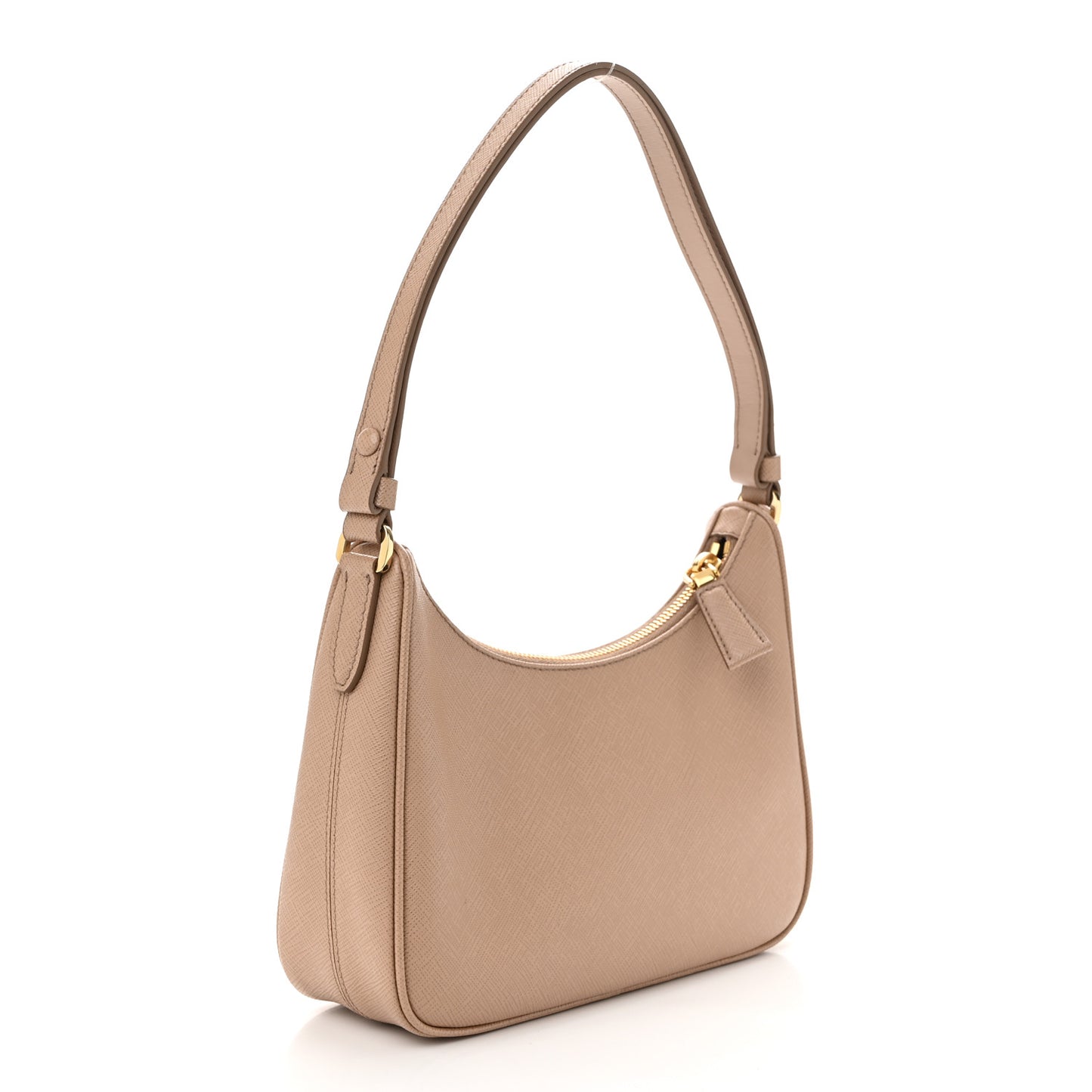 Saffiano Lux Re-Edition Mini Shoulder Bag Cammeo