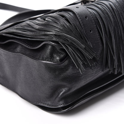Proenza Schouler Lambskin Fringe Medium PS1 Satchel Black 9 of 10