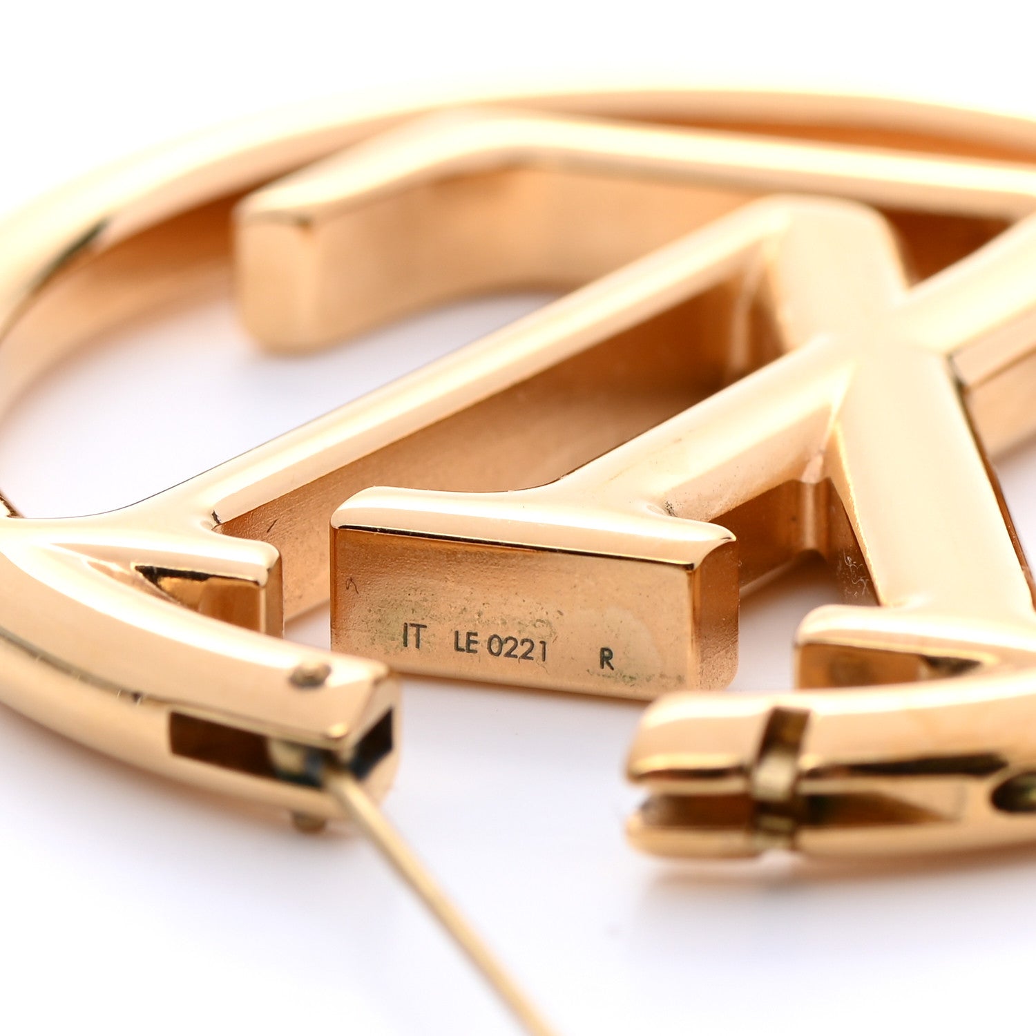 Louis Vuitton Metal Louise Hoop Earrings Gold 5 of 5