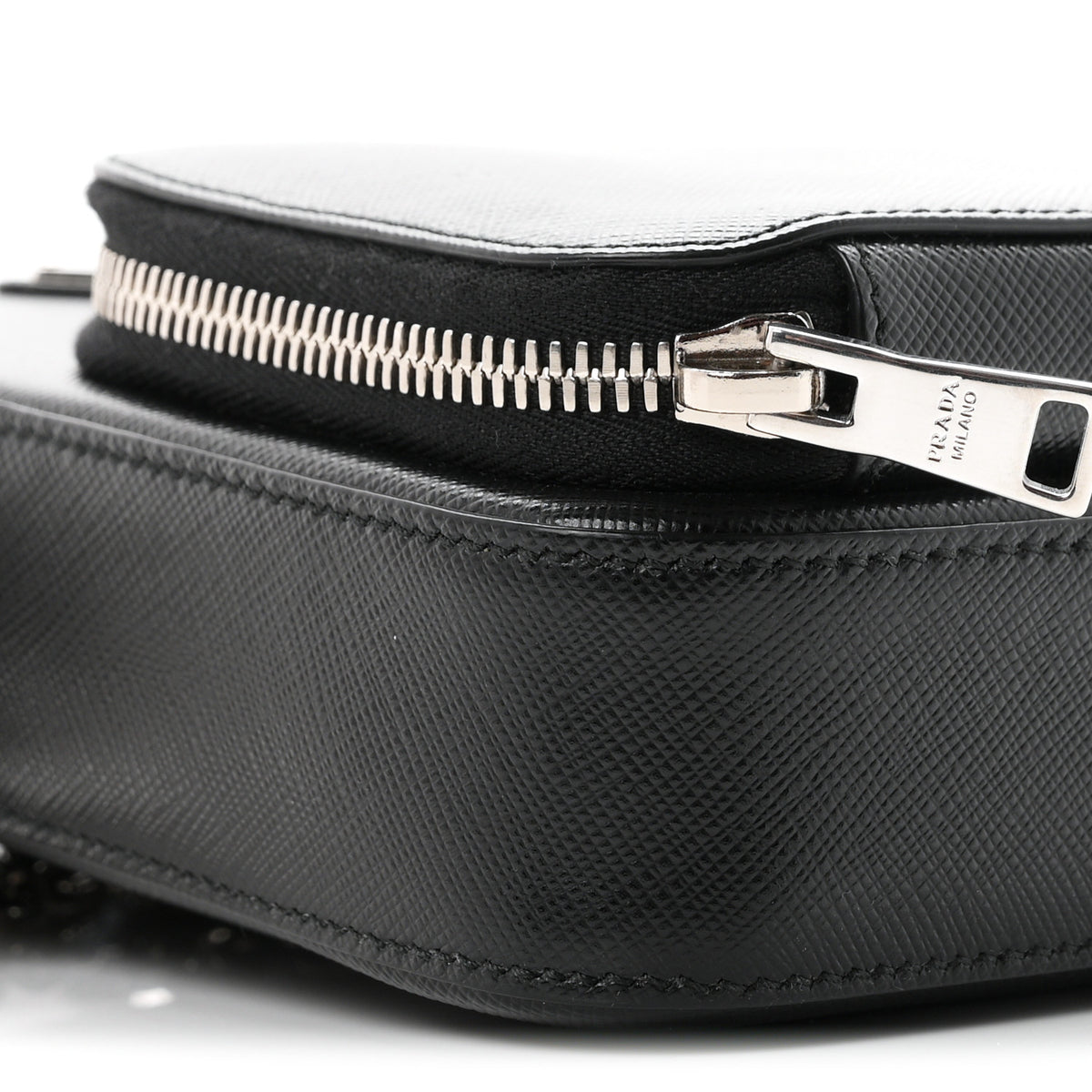 Saffiano Phone Crossbody Pouch  Black