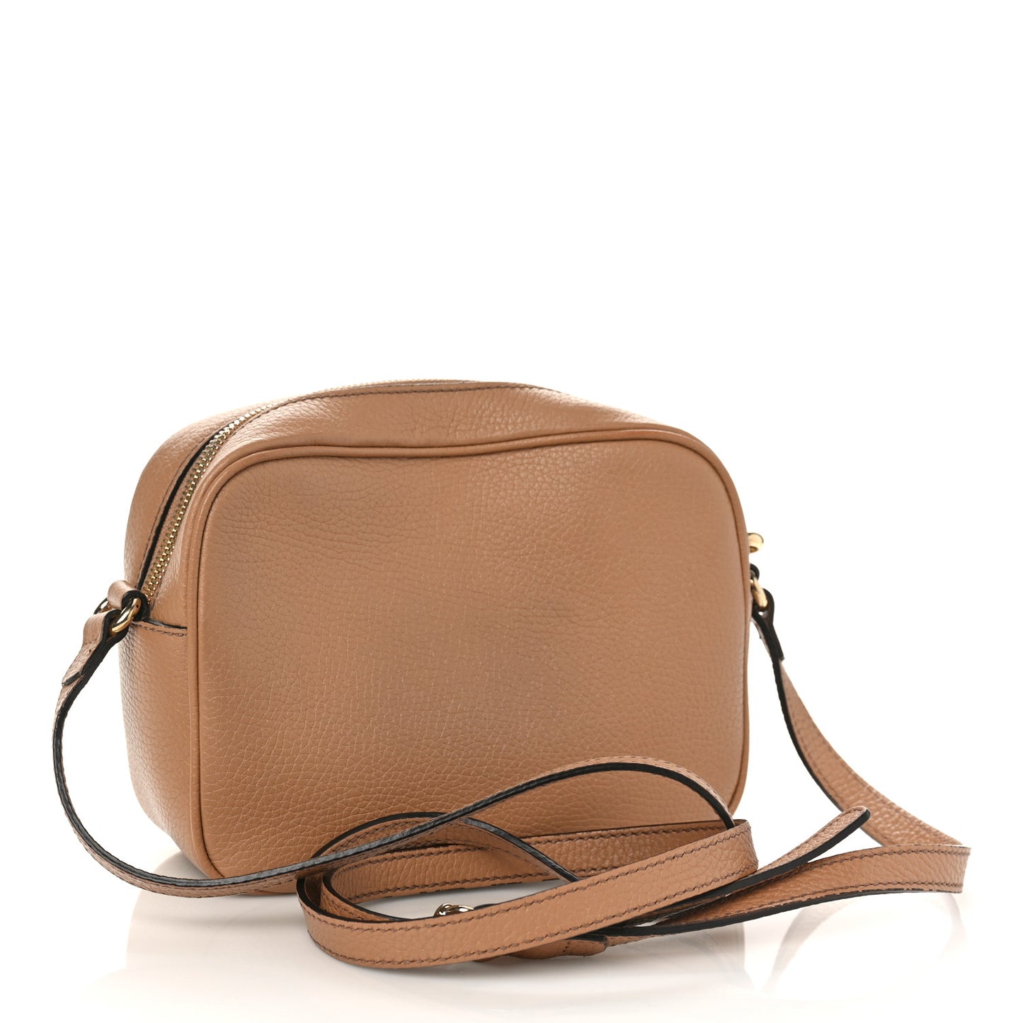 Pebbled Calfskin Small Soho Disco Bag Camelia