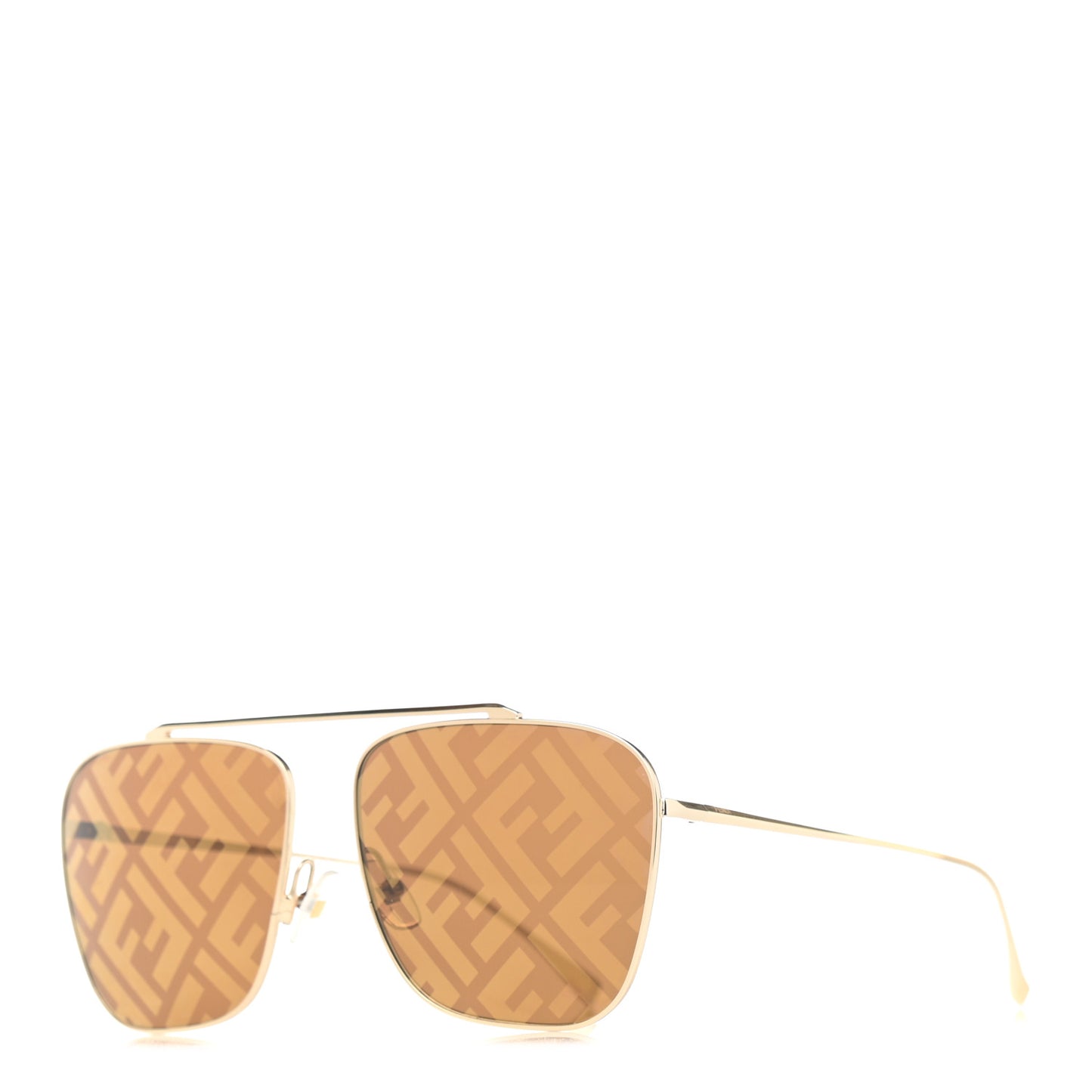 Metal Fendi Forever Aviator Sunglasses FF0406/S Gold
