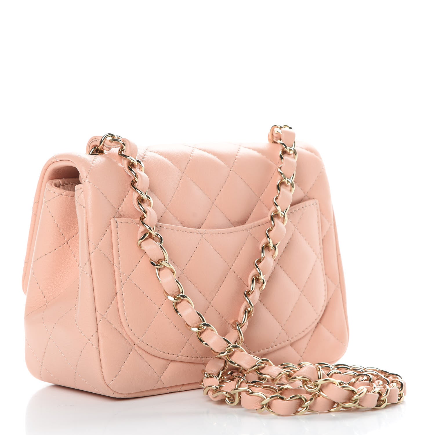 Chanel Lambskin Quilted Mini Square Flap Light Pink 3 of 10