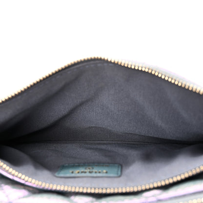 Chanel Iridescent Crumpled Calfskin Trio Cosmetic Case Purple 5 of 13