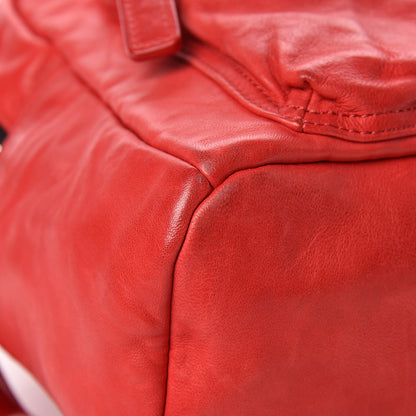 MCM Lambskin Tumbler Backpack Red 9 of 14