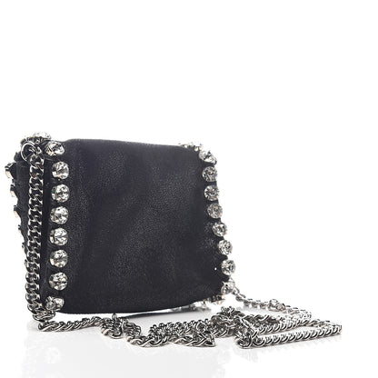 Stella McCartney Shaggy Deer Tiny Fold Over Falabella Crystal Crossbody Black 2 of 8