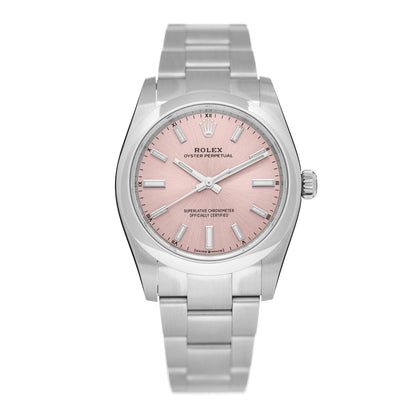 Rolex Stainless Steel 34mm Oyster Perpetual Watch Pink 124200 1 of 5