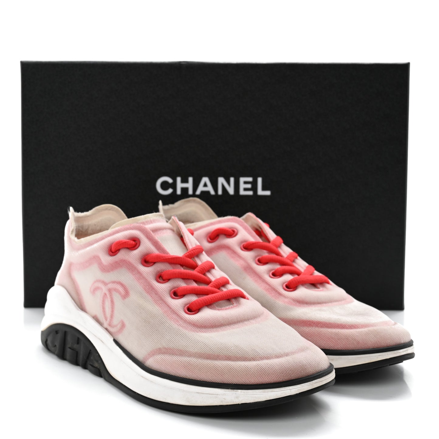 Mesh Lycra Womens CC Sneakers 37 White Red