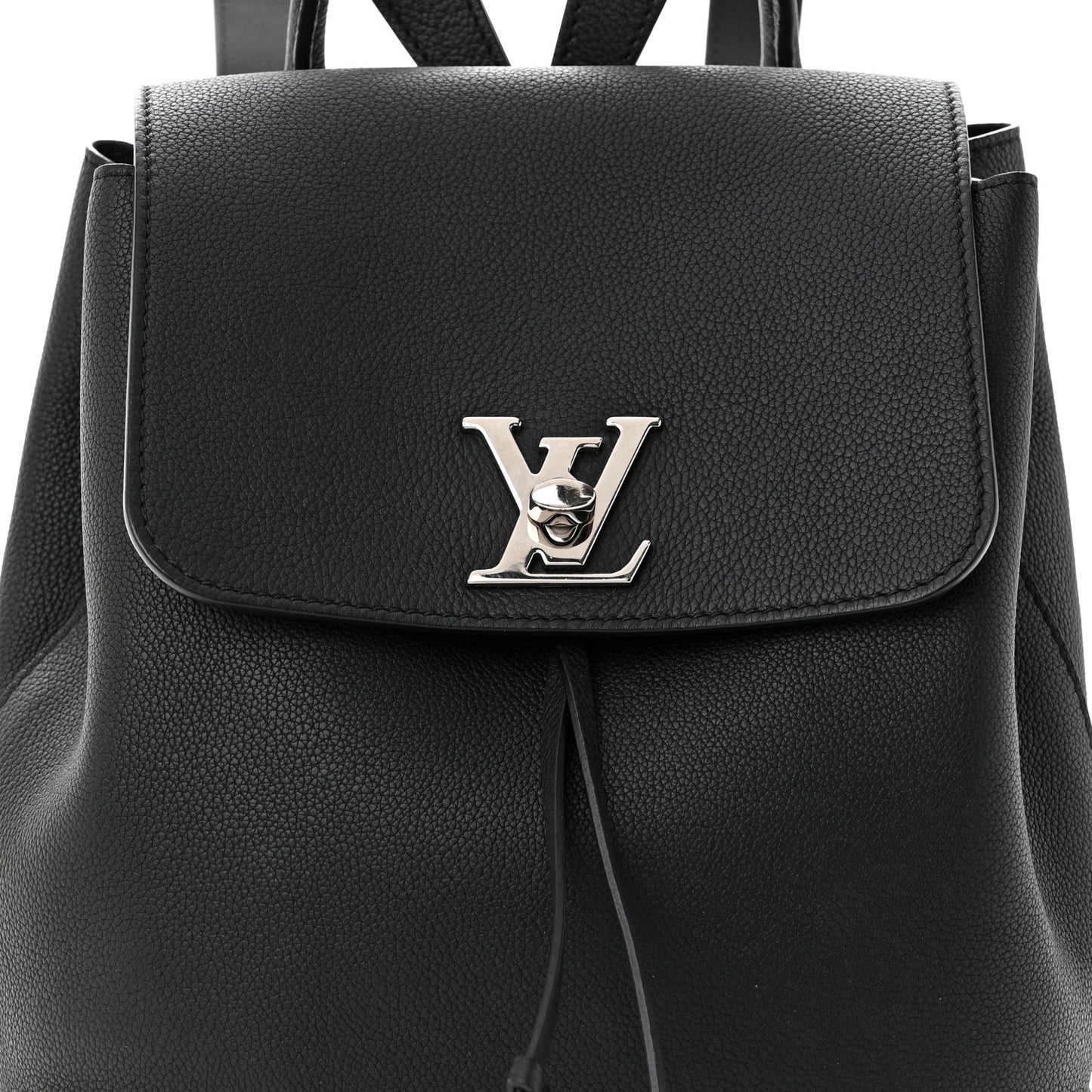 Calfskin Lockme Backpack Black