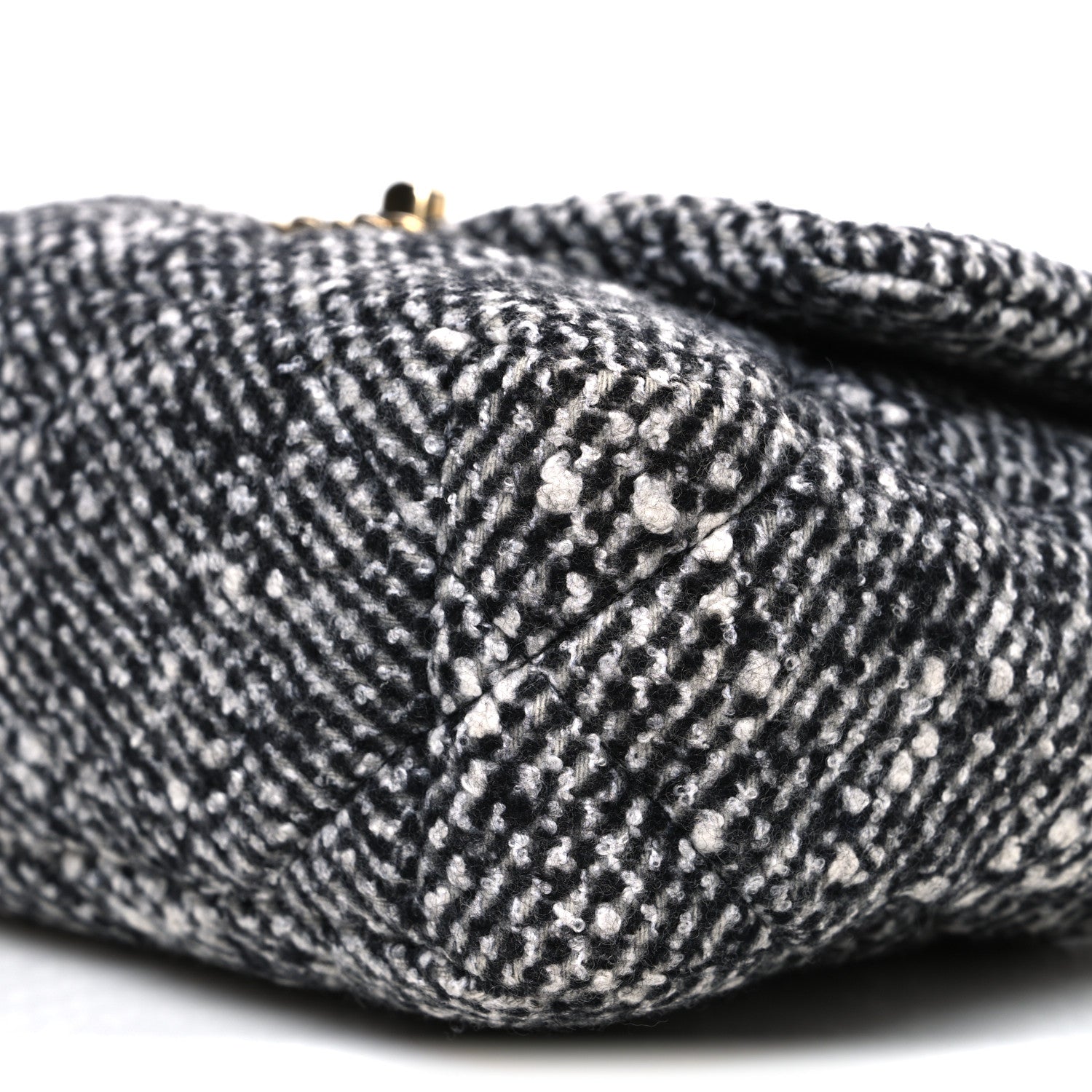 Chanel Tweed Quilted Medium Chanel 19 Flap Grey 10 of 10