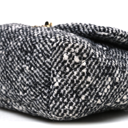 Chanel Tweed Quilted Medium Chanel 19 Flap Grey 10 of 10