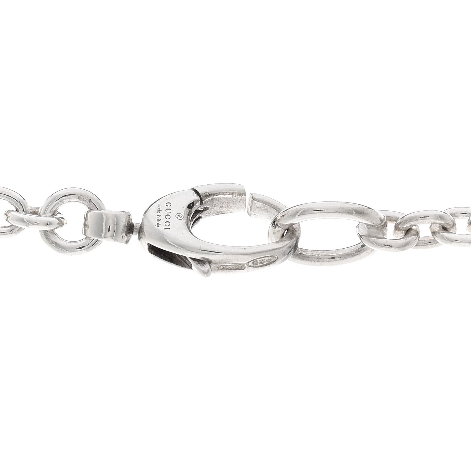 Gucci Sterling Silver Britt Interlocking GG Pendant Necklace 4 of 5