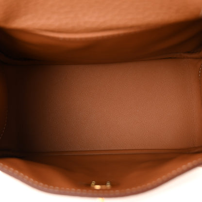 Hermes Taurillon Clemence Mini Lindy 20 Gold 5 of 11