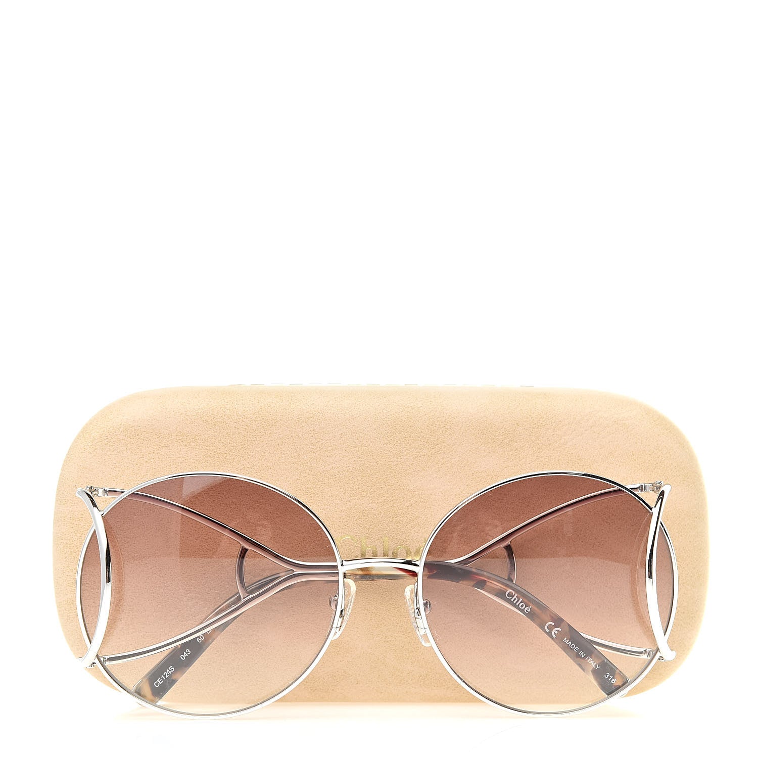 Chloe Jackson Oversized Round Sunglasses CE124S Turtledove 7 of 7