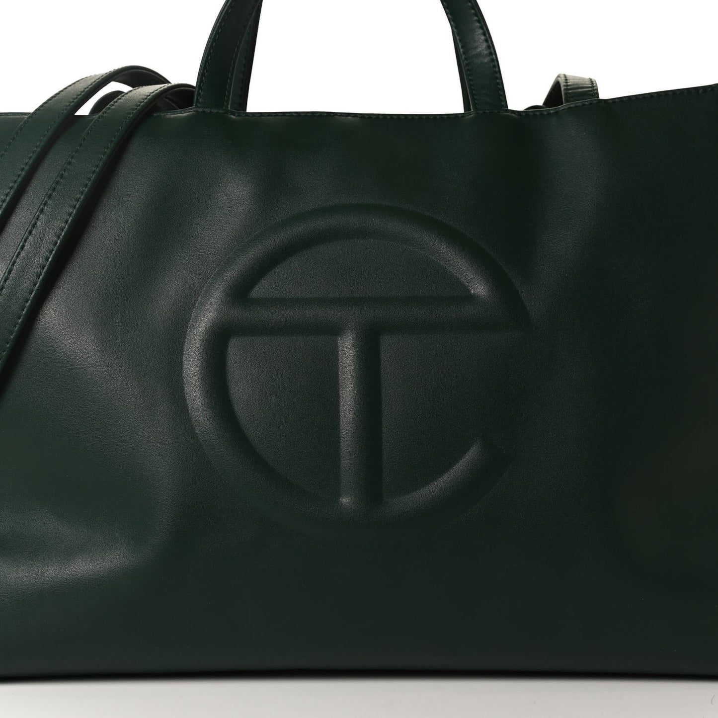 Vegan Leather Medium Shopping Bag Dark Olive