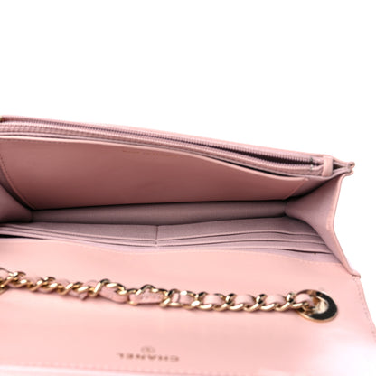 Chanel Lambskin Quilted Trendy Chain CC Wallet On Chain WOC Light Pink 5 of 11