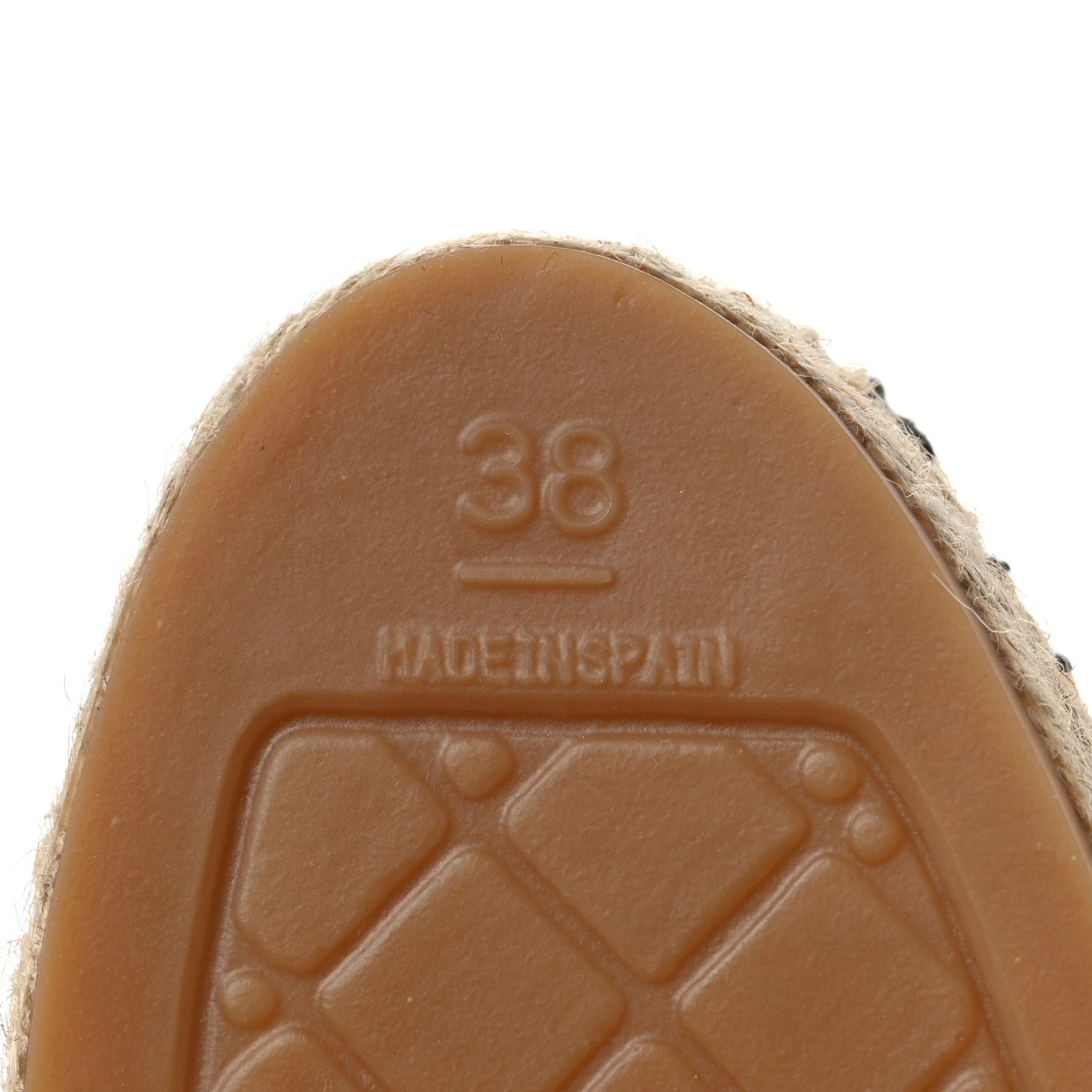 Fabric Biarritz CC Espadrilles 38 Beige Black