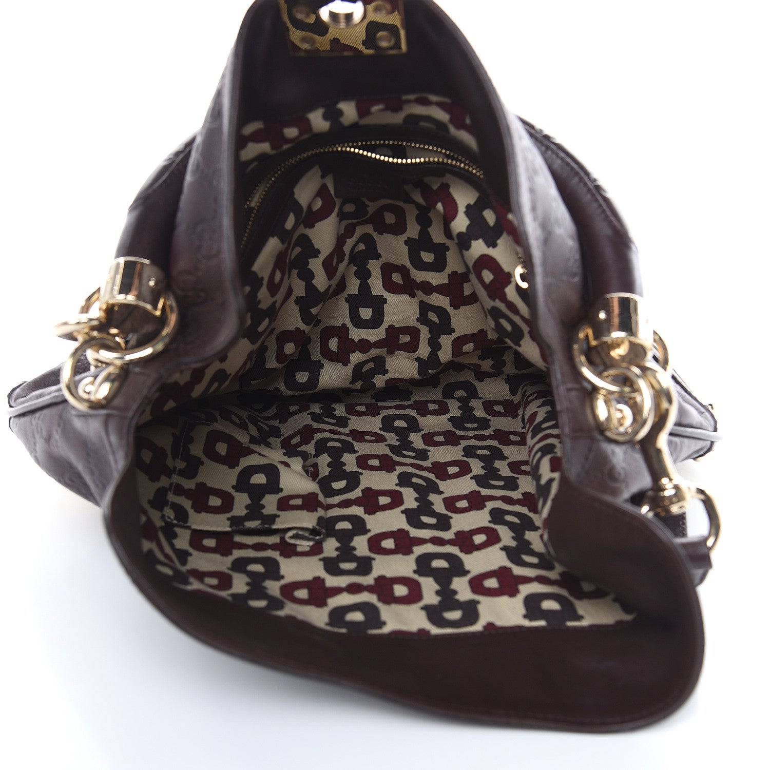 Gucci Guccissima Medium Indy Top Handle Hobo Dark Brown 5 of 10