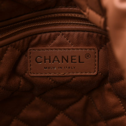 Chanel Shiny Calfskin Quilted Chanel 22 Backpack Camel 6 of 9