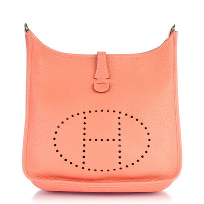 Hermes Taurillon Clemence Evelyne III PM Crevette 1 of 7