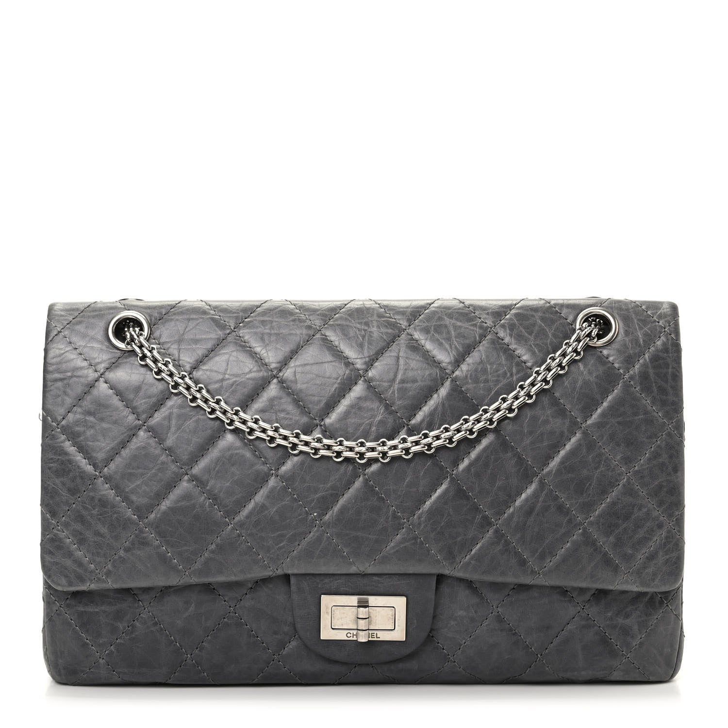 Chanel Aged Calfskin Quilted 50th Anniversary 2.55 Reissue 227 Flap Grey 1 of 11