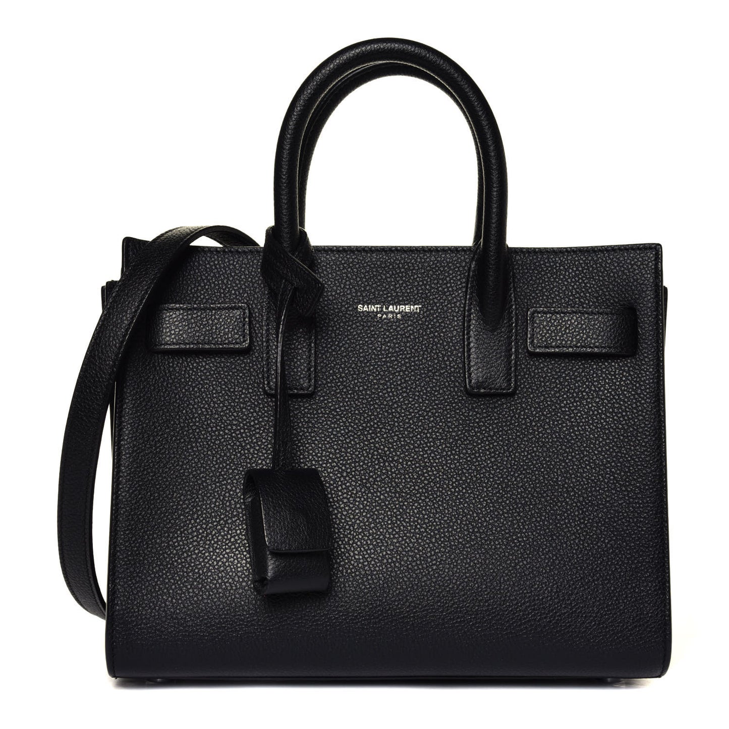 Grained Calfskin Nano Sac De Jour Black