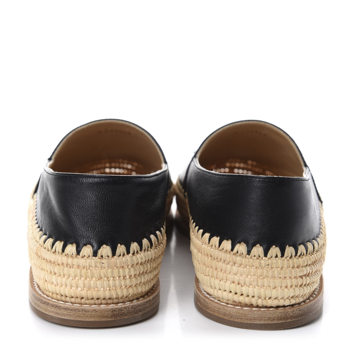 Lambskin Grosgrain CC Espadrilles 39 Black