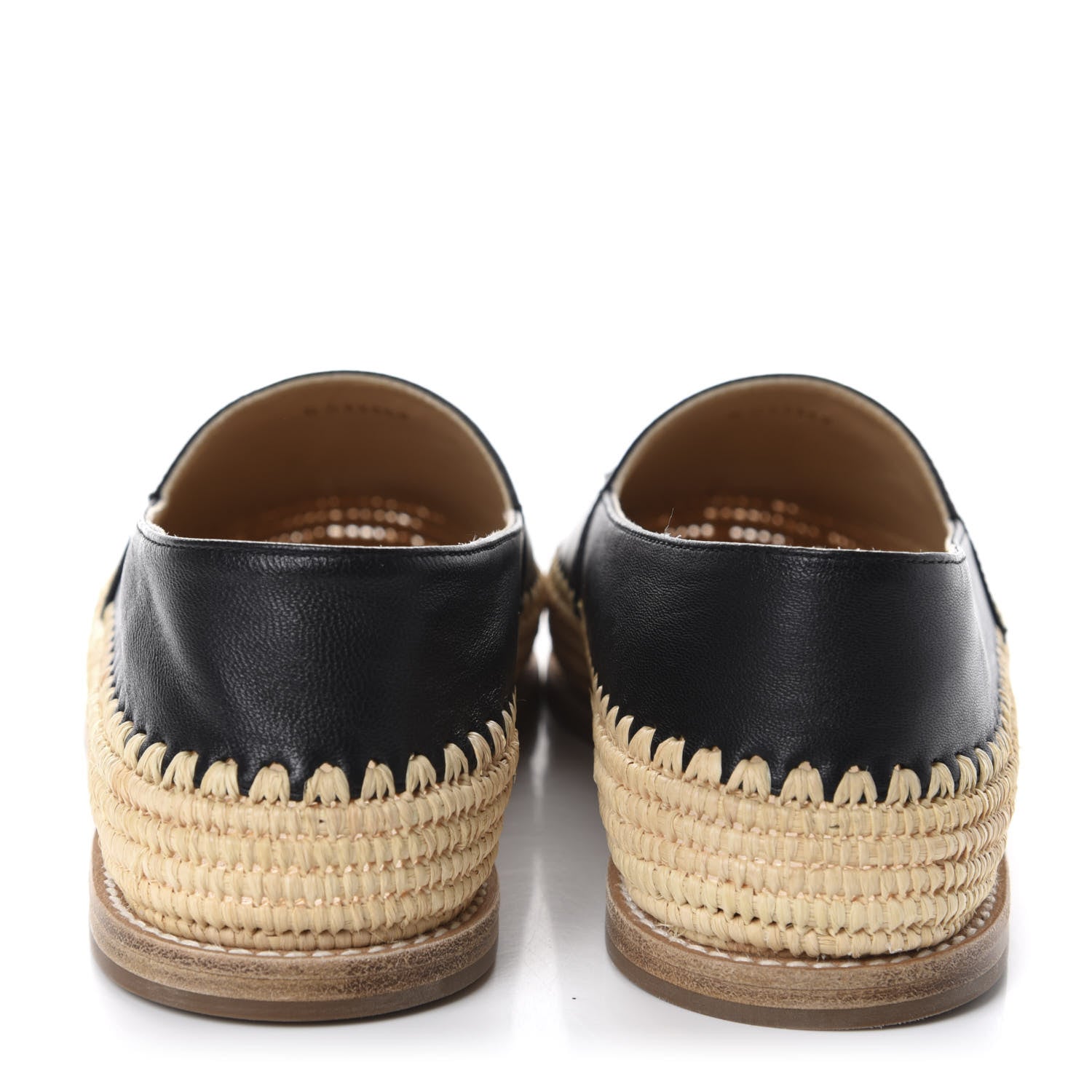 Chanel Lambskin Grosgrain CC Espadrilles 39 Black 5 of 10