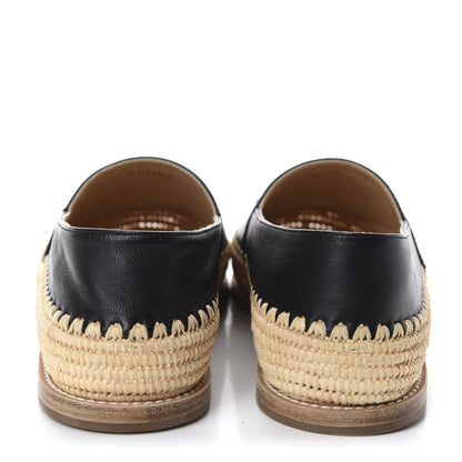 Chanel Lambskin Grosgrain CC Espadrilles 39 Black 5 of 10