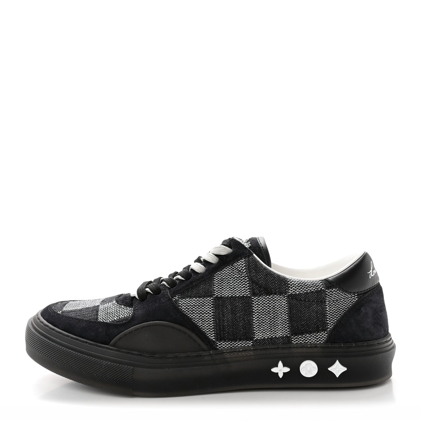 Damier Distorted Mens LV Ollie Sneakers 8.5 Black