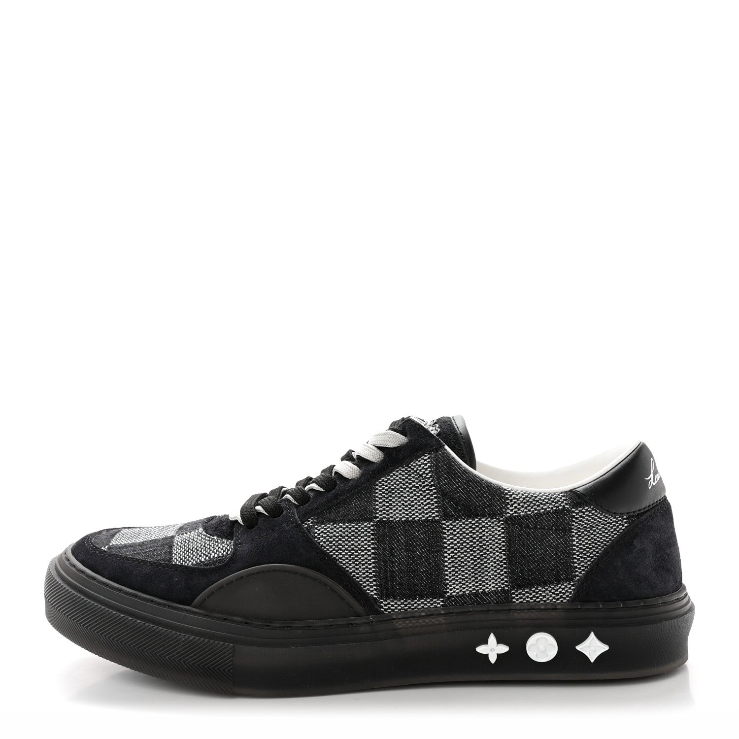 Louis Vuitton Damier Distorted Mens LV Ollie Sneakers 8.5 Black 1 of 11