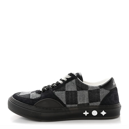 Louis Vuitton Damier Distorted Mens LV Ollie Sneakers 8.5 Black 1 of 11