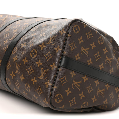Louis Vuitton Monogram Macassar Keepall Bandouliere 45 9 of 9