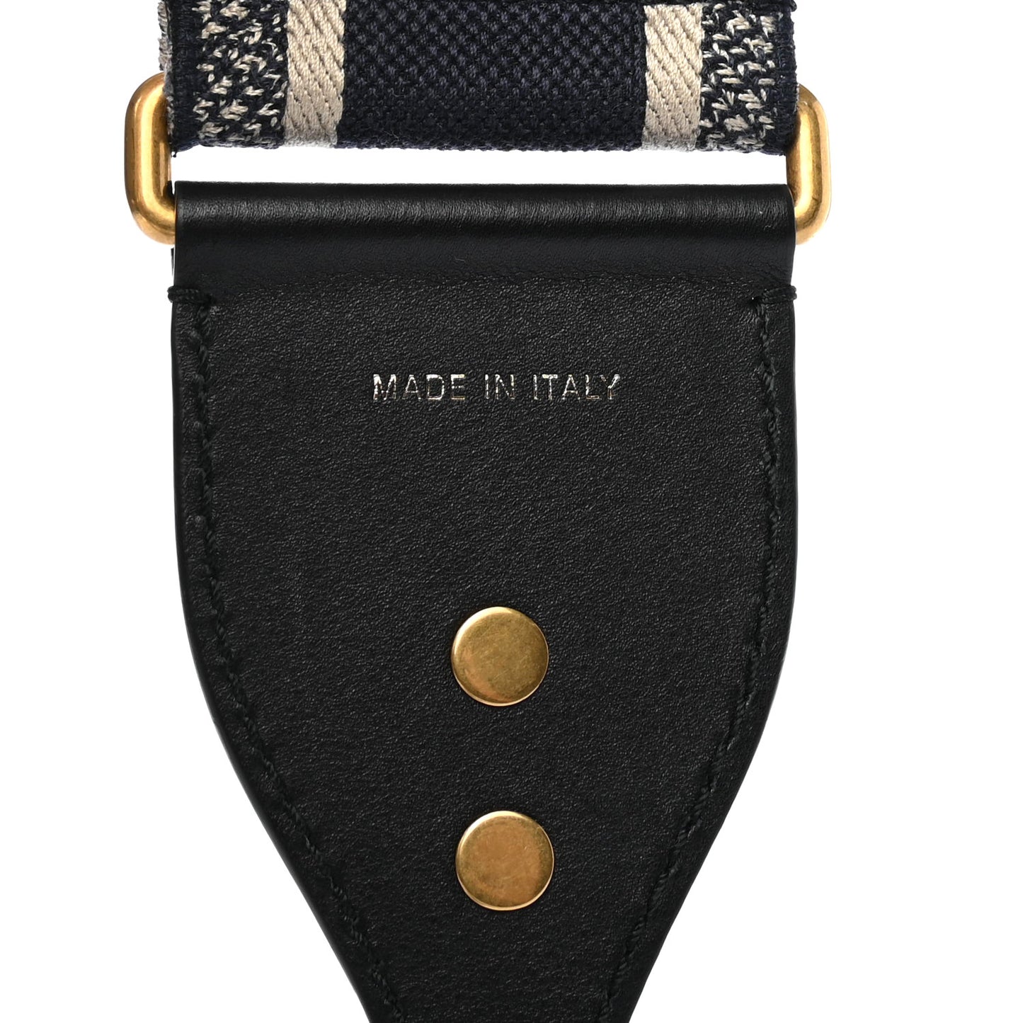 Canvas Embroidered Shoulder Strap Black