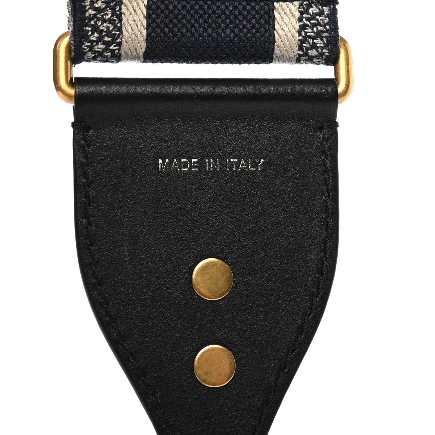 Christian Dior Canvas Embroidered Shoulder Strap Black 3 of 6