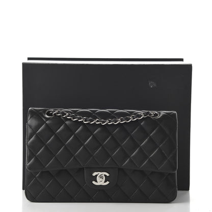 Chanel Lambskin Quilted Medium Double Flap Black 11 of 12