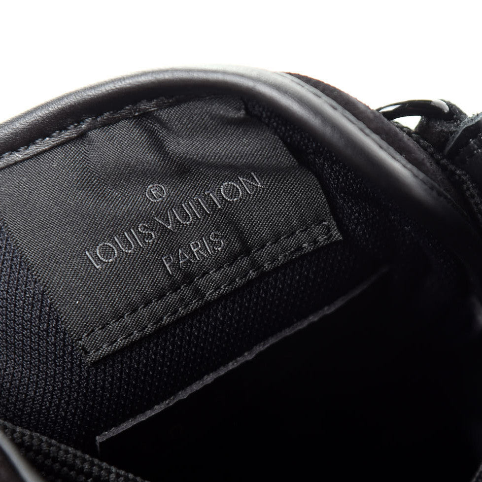 Suede Mens LV Trainer Sneakers 9.5 Black