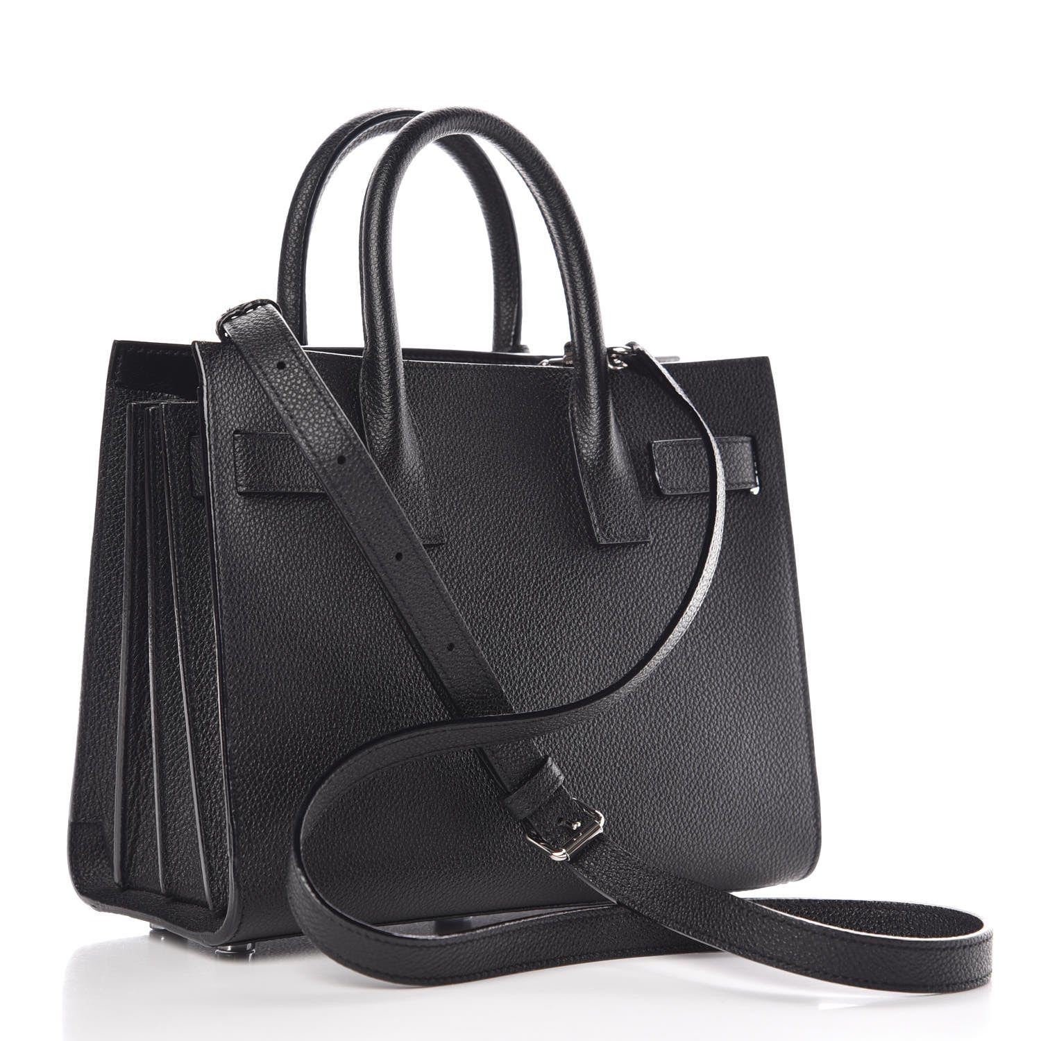 Saint Laurent Grained Calfskin Nano Sac De Jour Black 3 of 10