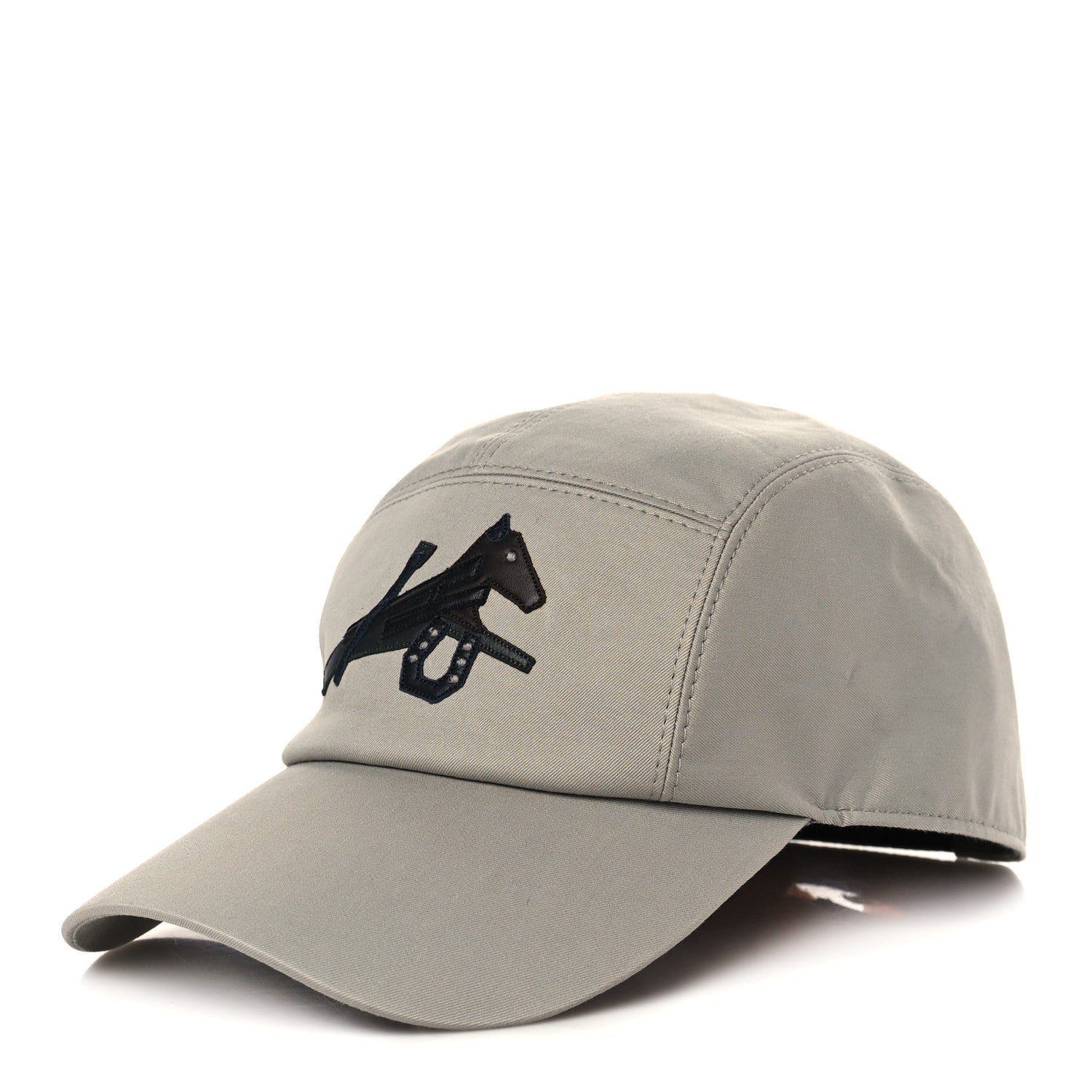 Hermes Stretch Cotton Lambskin Nevada Puzzle Equestre Hat 57 Pierre 1 of 8