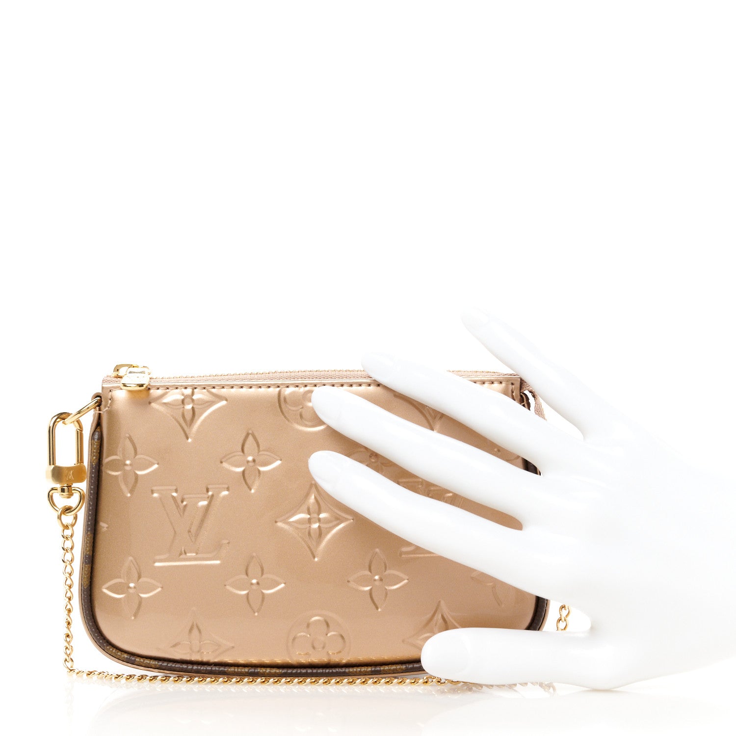 Louis Vuitton Metallic Vernis Mini Pochette Accessories Rose Gold 2 of 10