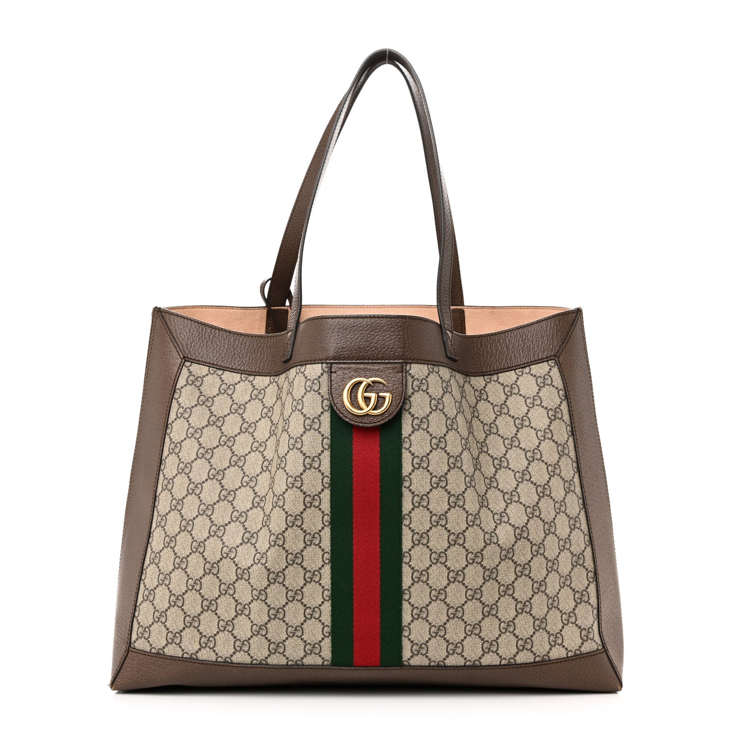 GG Supreme Monogram Web Ophidia Tote Brown