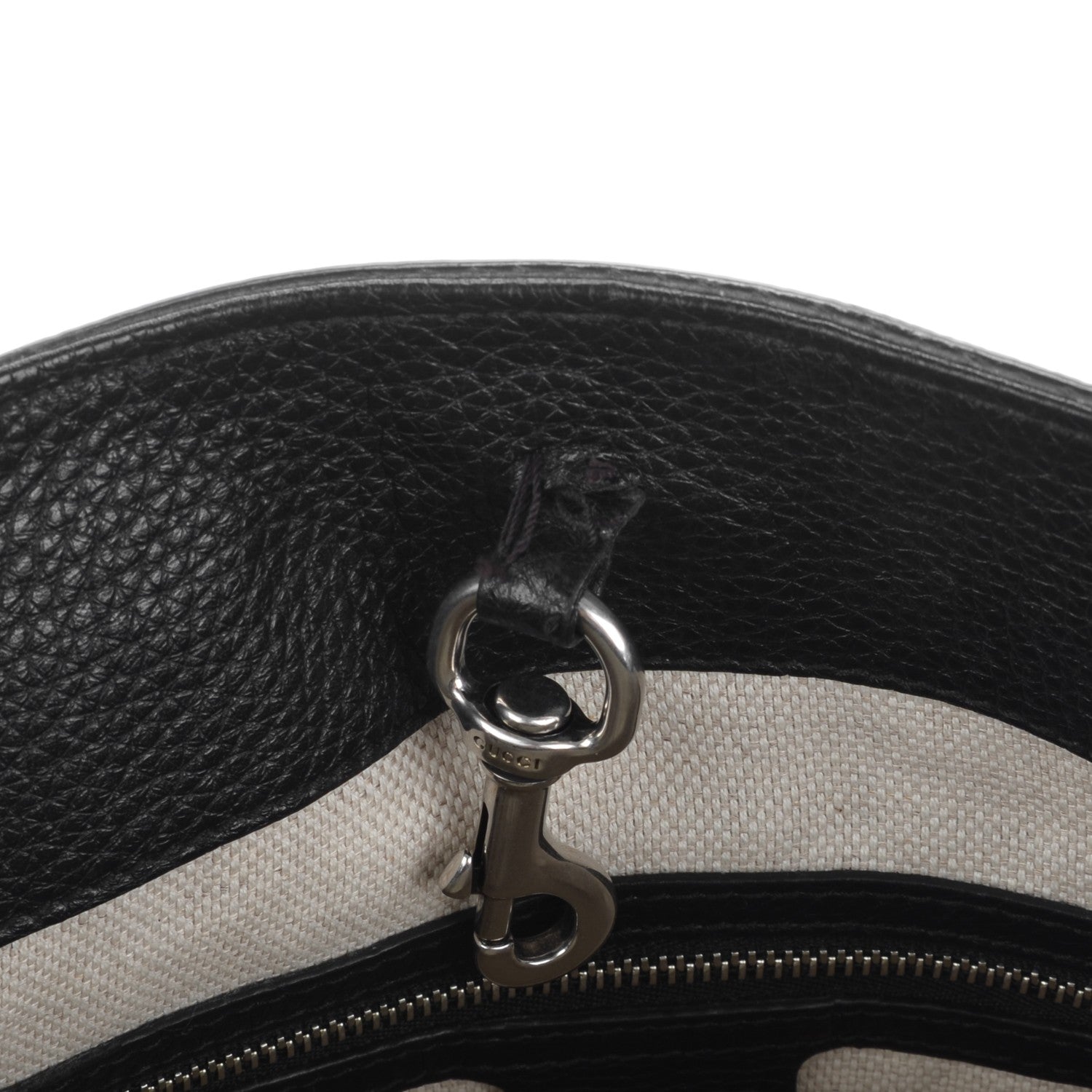Gucci Pebbled Calfskin Studded Medium Soho Chain Shoulder Bag Black 7 of 7