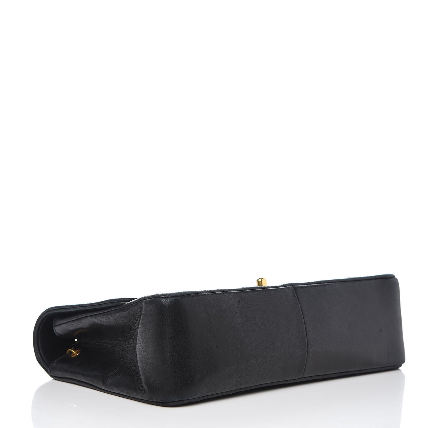Lambskin Quilted Medium Single Flap Black