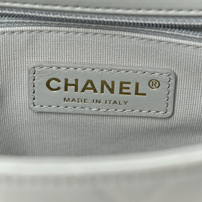 Chanel Lambskin Quilted Small CC You Flap Light Grey 6 of 9