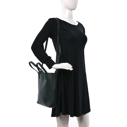 Saint Laurent Calfskin Toy Shopping Tote Forest Green 2 of 9