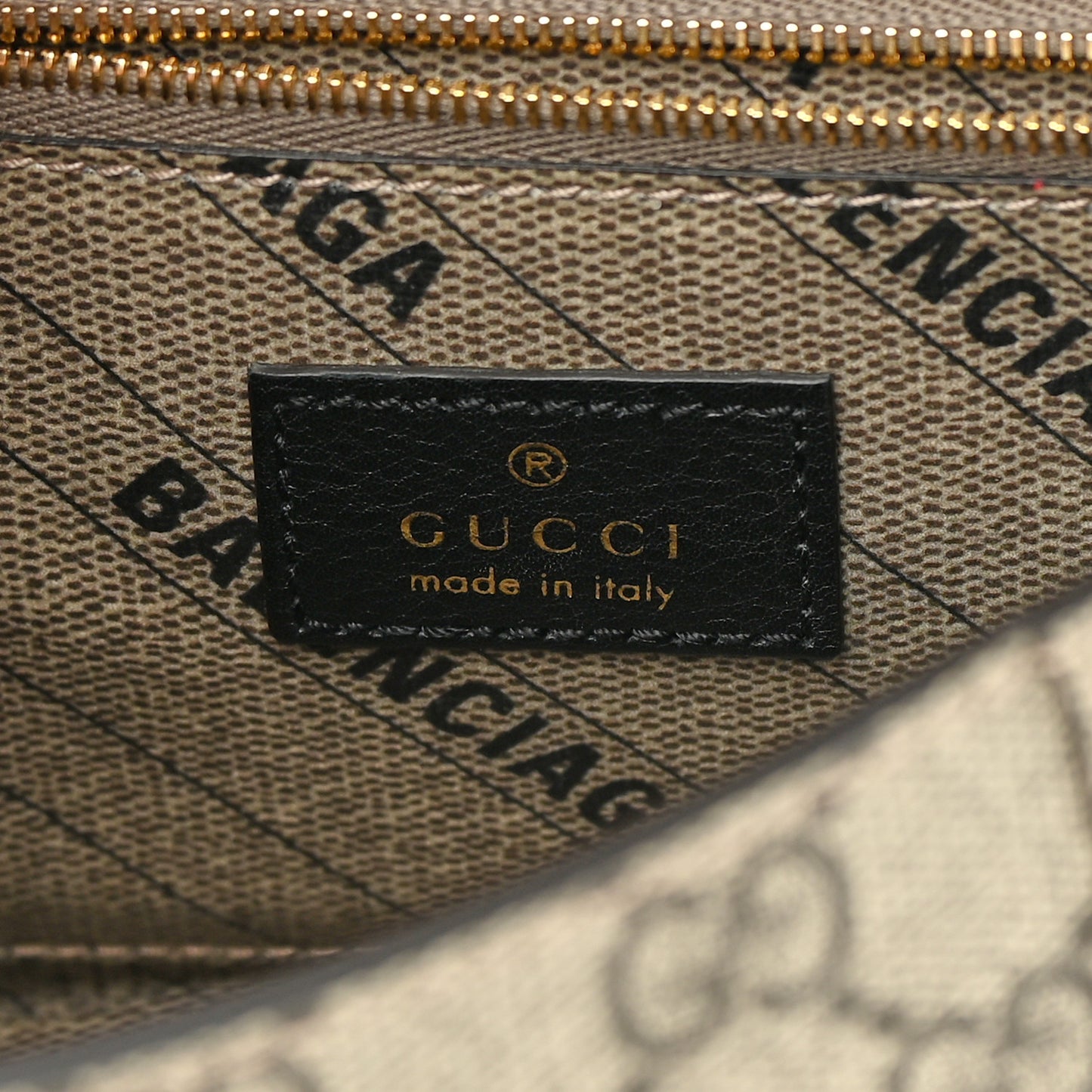 X GUCCI GG Supreme Monogram Small Hourglass Top Handle Bag Beige Ebony